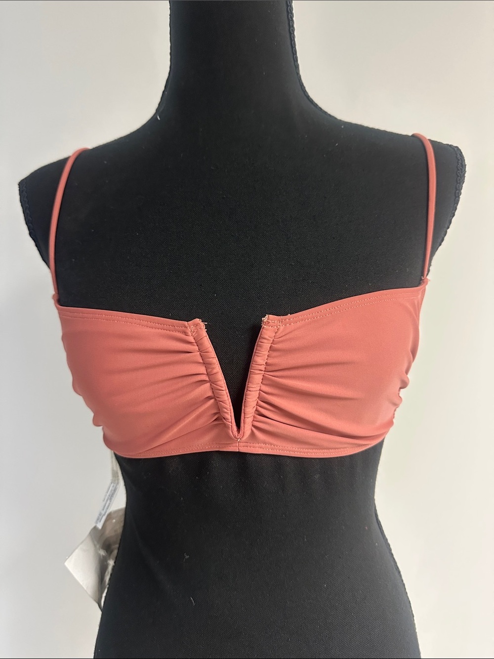 New Free People Janis Bikini Top V-Wire Copper Rosy Brown Small
